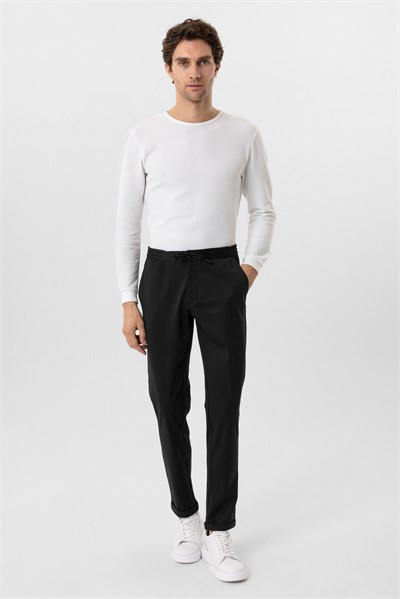 Siyah Slim Fit Jogger Pantolon
