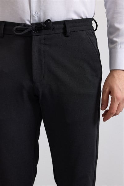 Siyah Slim Jogger Pantolon