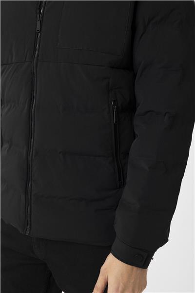 Siyah Slim Kapitone Mont