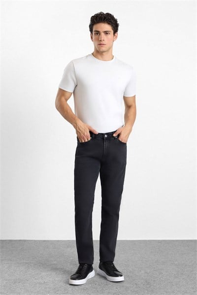 Siyah Slim Normal Bel Denim Pantolon