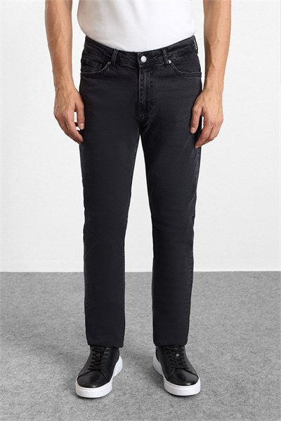 Siyah Slim Normal Bel Denim Pantolon