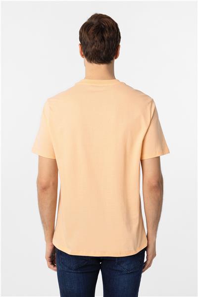 Sütlü Kahve Regular Düz Bisiklet Yaka Tişört