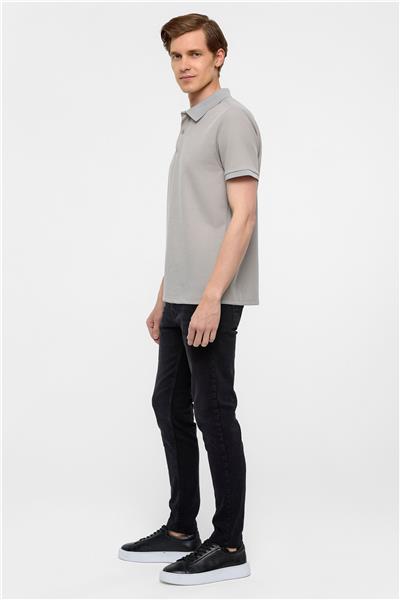 Taş Regular Armürlü Polo Yaka Tişört