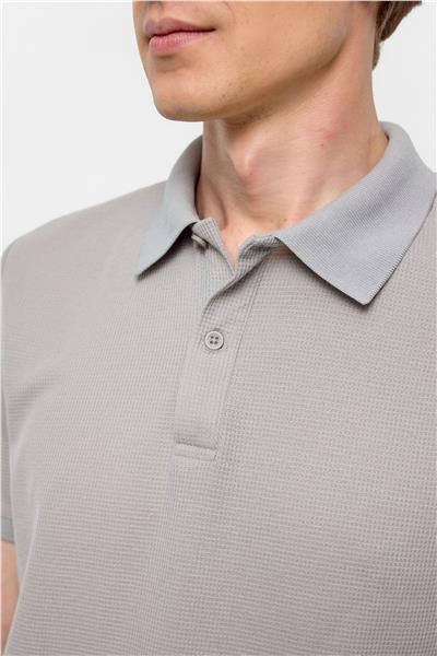 Taş Regular Armürlü Polo Yaka Tişört