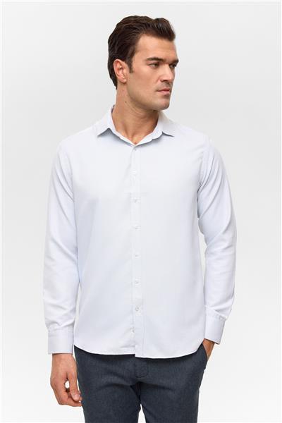 Taş Slim Armürlü Klasik Yaka Gömlek