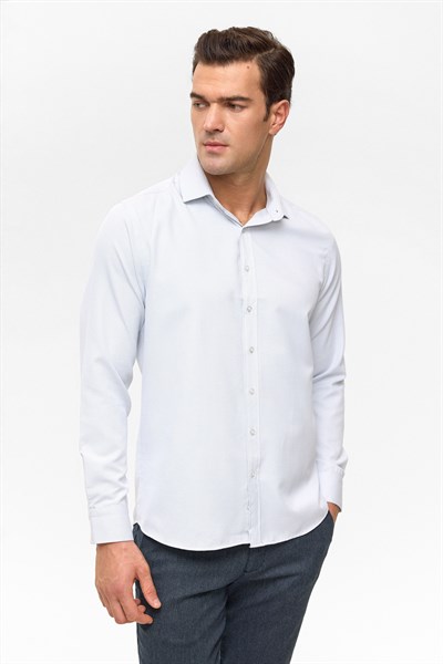 Taş Slim Armürlü Klasik Yaka Gömlek