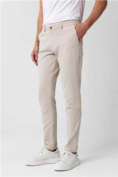 Taş Slim Fit Armürlü Kanvas Pantolon