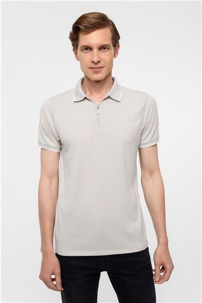 Taş Slim Fitilli Polo Yaka Tişört