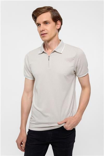 Taş Slim Fitilli Polo Yaka Tişört