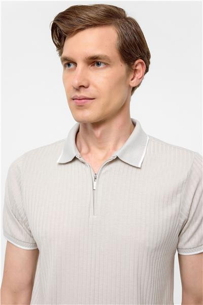 Taş Slim Fitilli Polo Yaka Tişört