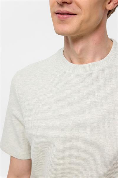 Yeşil Regular Armürlü Bisiklet Yaka Tişört