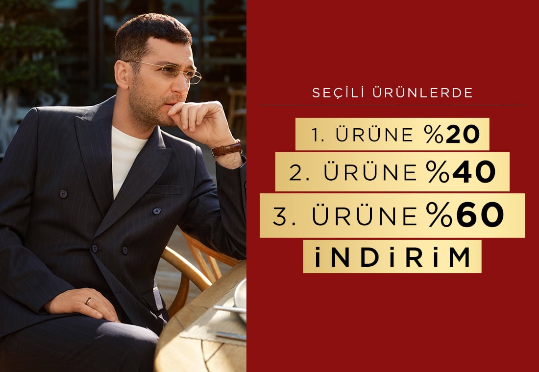 1. Ürün %20 | 2. Ürün %40 | 3. Ürün %60 İndirim