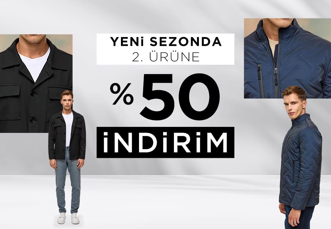Yeni Sezon Ürünlerde 2. Ürün %50 İndirimli!