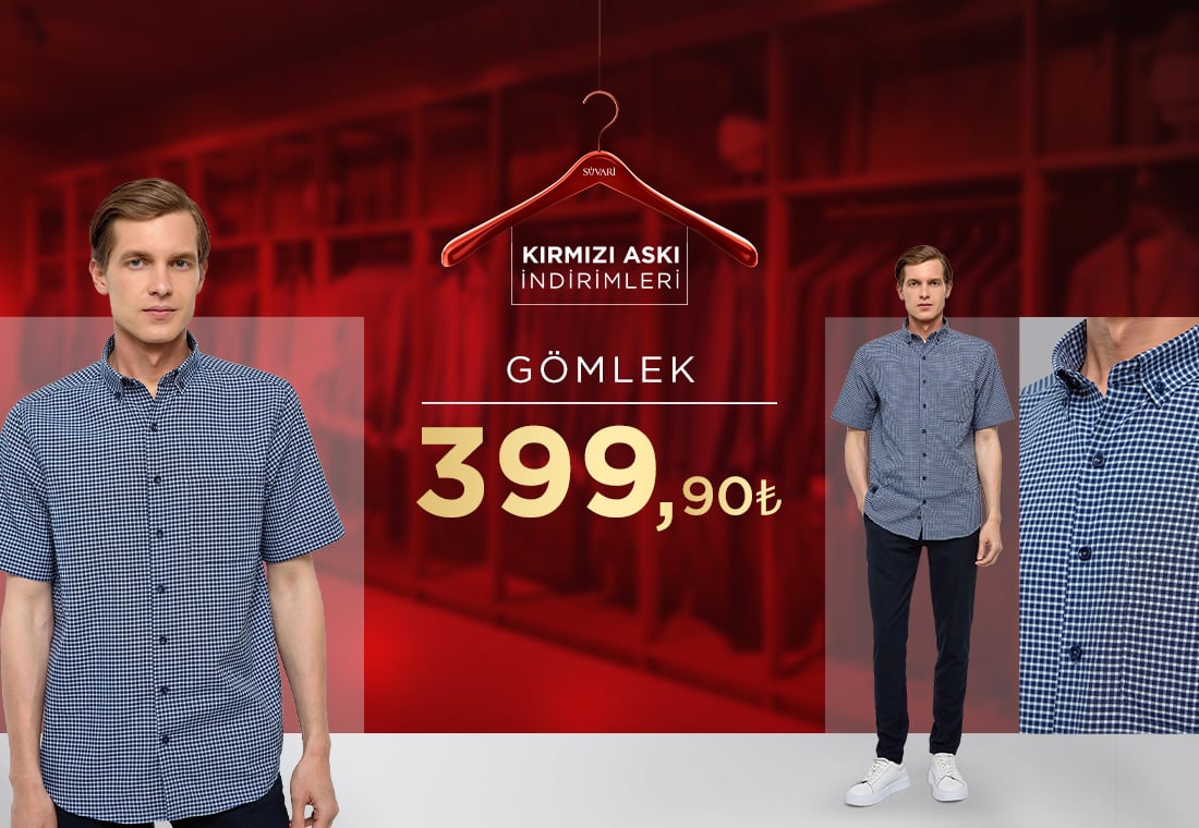 Kırmızı Askı İndirimleri Gömlek
