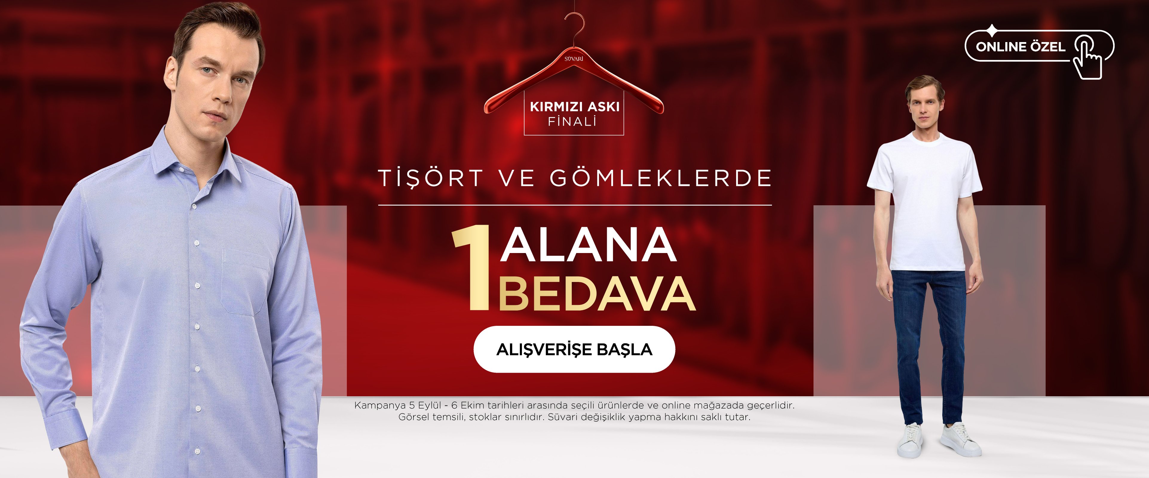 Tişört ve Gömleklerde 1 Alana 1 Bedava