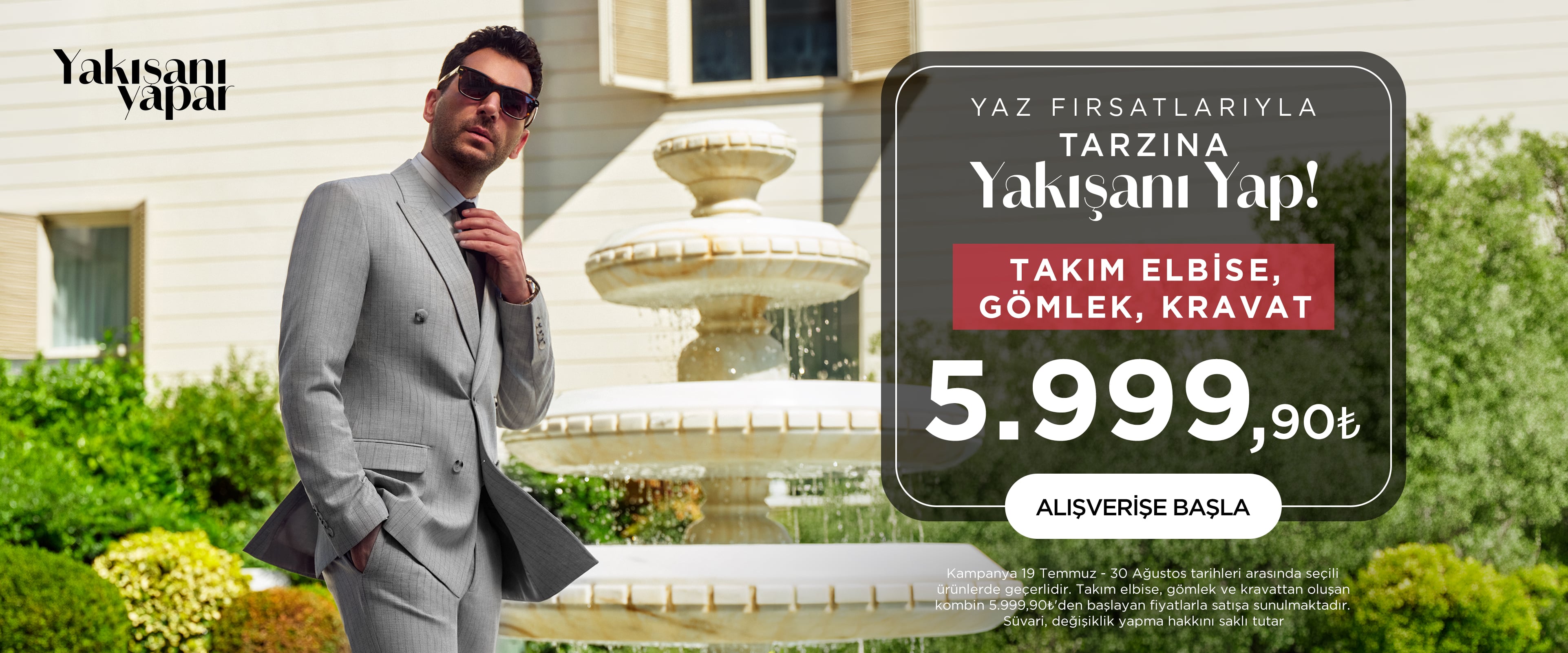 Takım Elbise + Gömlek + Kravat 5999TL
