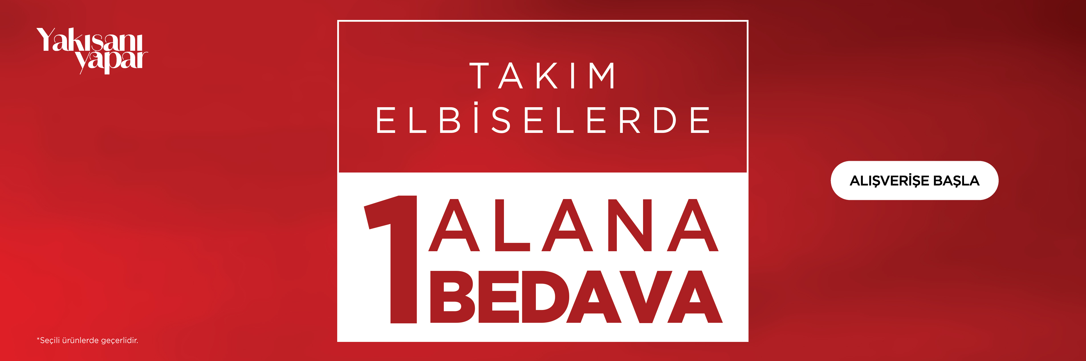 Takım Elbiselerde 1 Alana 1 Bedava!
