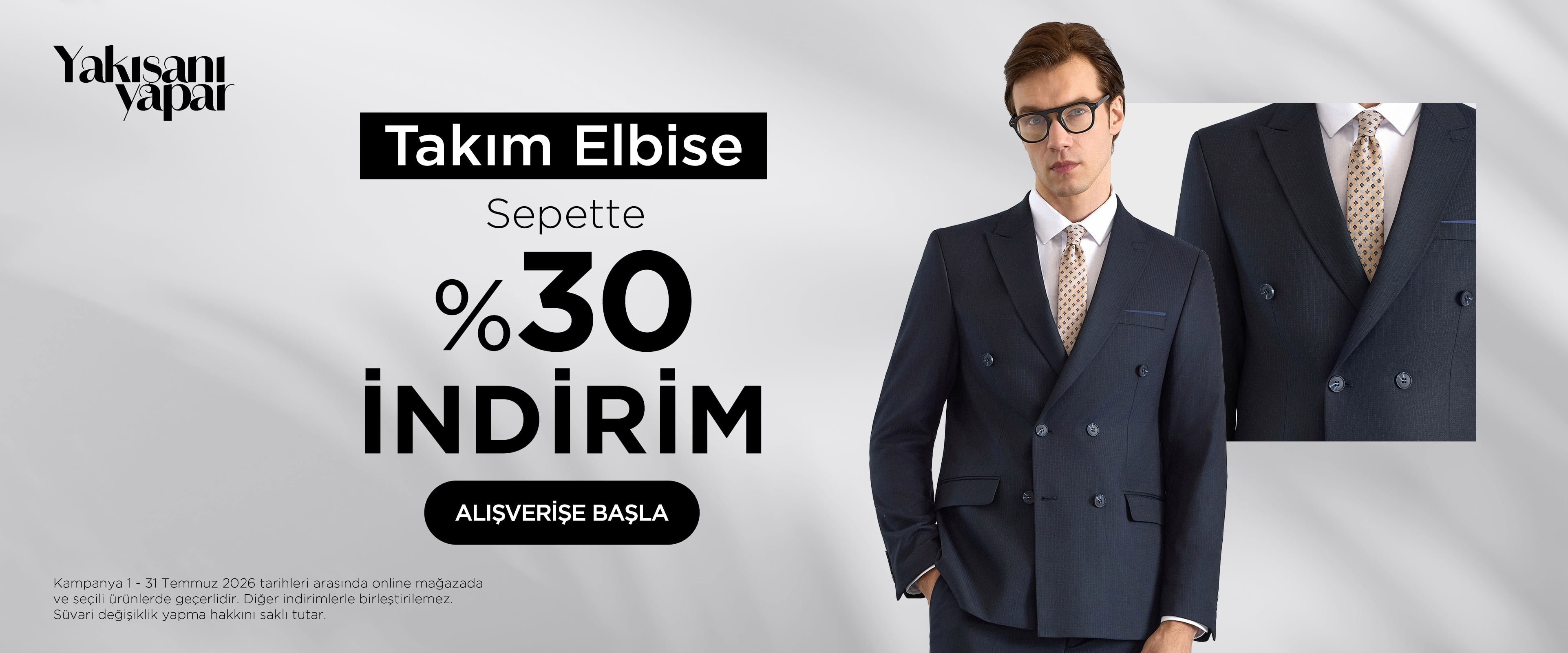 Takım Elbislerde Sepette %30 İndirim!