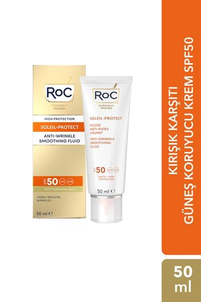 ROC Kırışıklık Karşıtı Likit Yüz Güneş Kremi Spf50 50 ml
