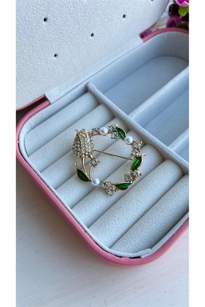 Özel tasarım çiçek broş