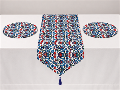 ÇİNİ DESENLİ 3 PARÇA RUNNER SETİ
