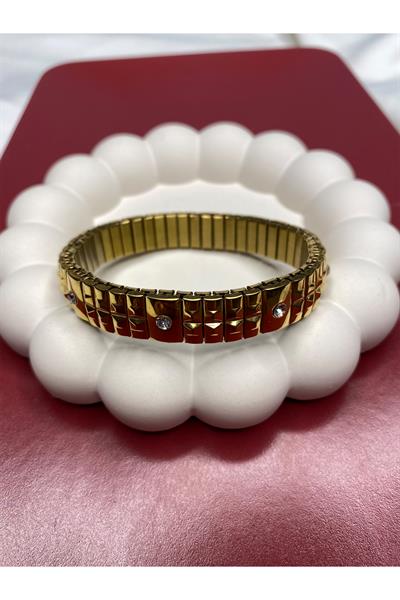 Gold Taşlı İtalyan Bileklik