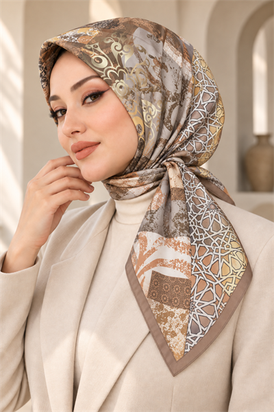 Desenli Soft Eşarp - 188