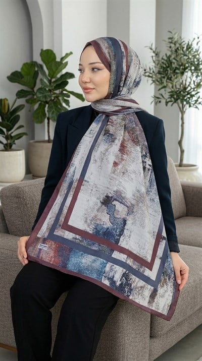 Desenli Soft Şal - 050
