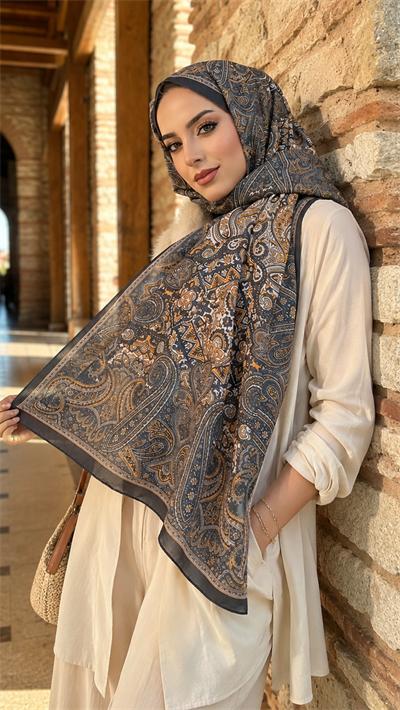 Desenli Soft Şal - 082