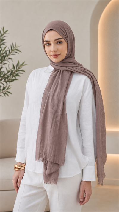 Vizon Düz Pamuk Comfort Şal - 024