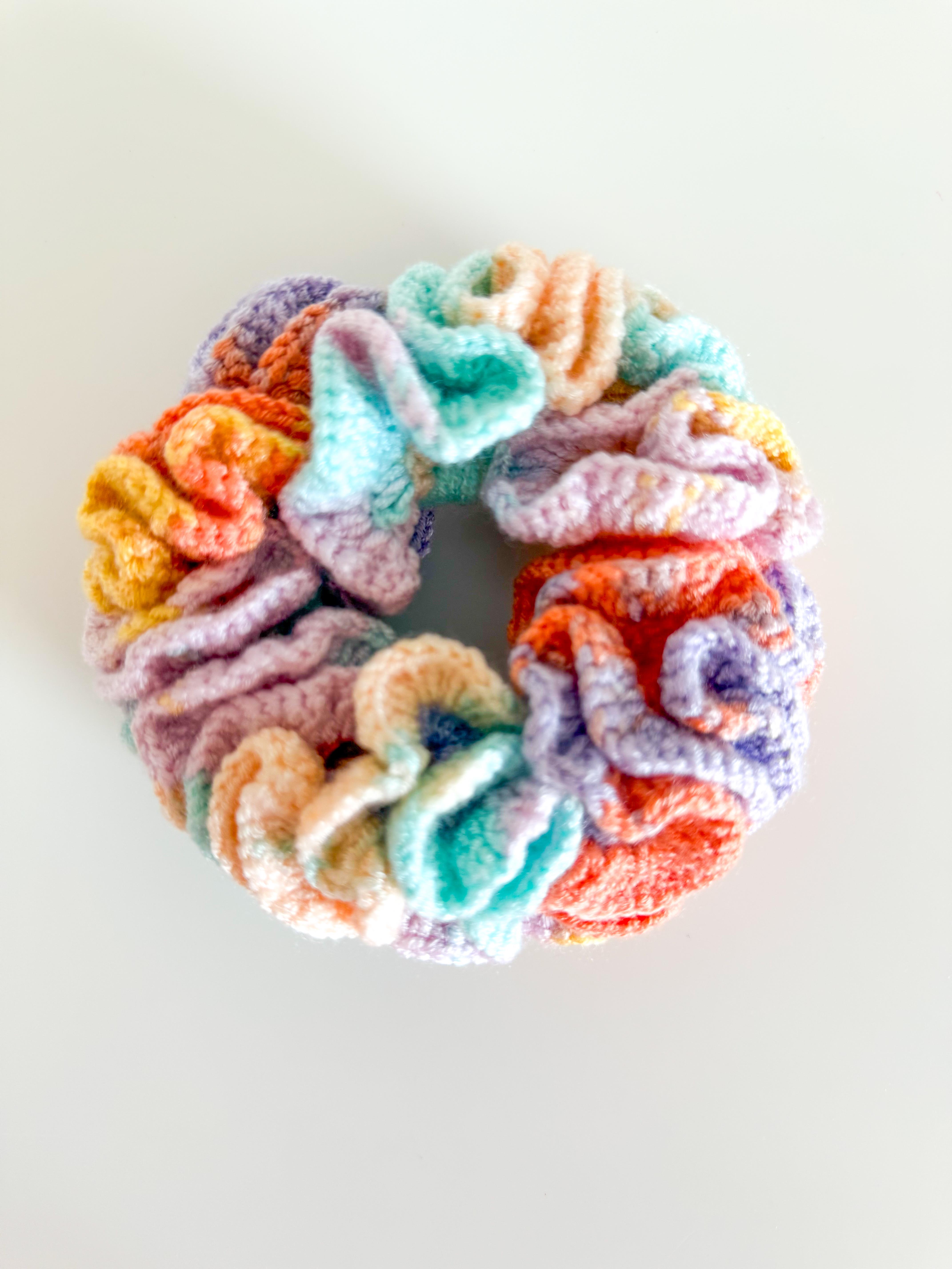 %100 El İşçiliği Soft Renkli Batik Marul Lastik Toka