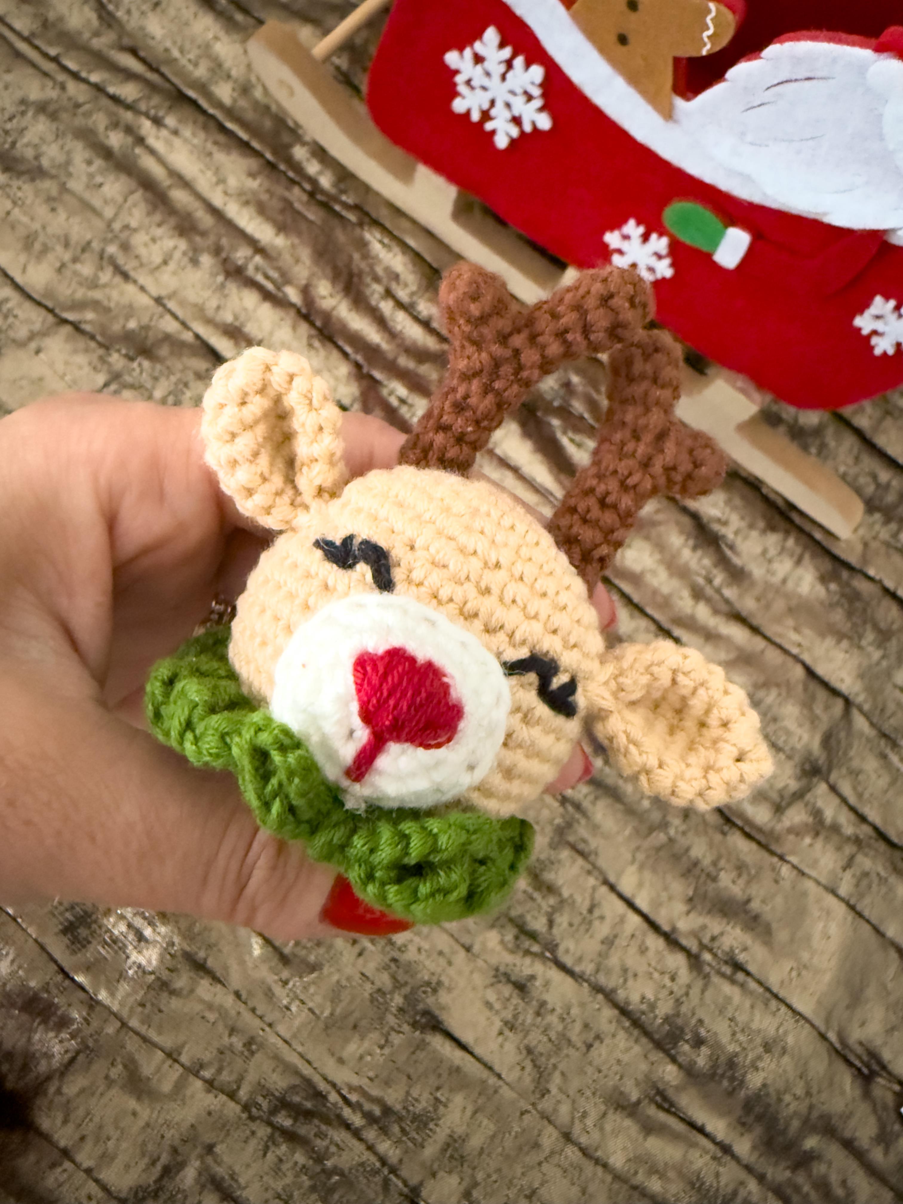 Az Saçlı Bebek Tokası Amigurumi Geyik 