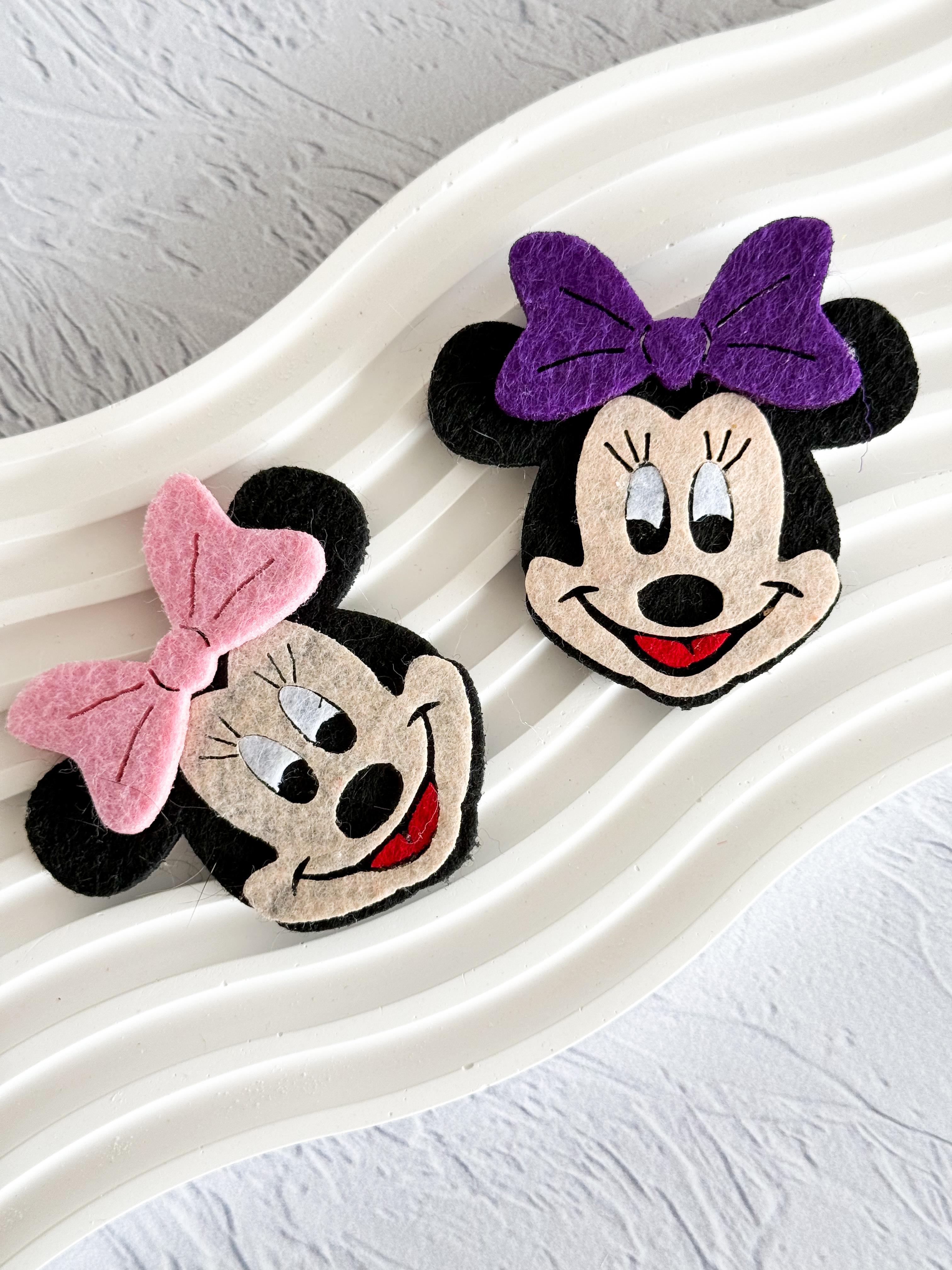 Keçe Minnie Mouse Az Saçlı Bebek Tokaları 