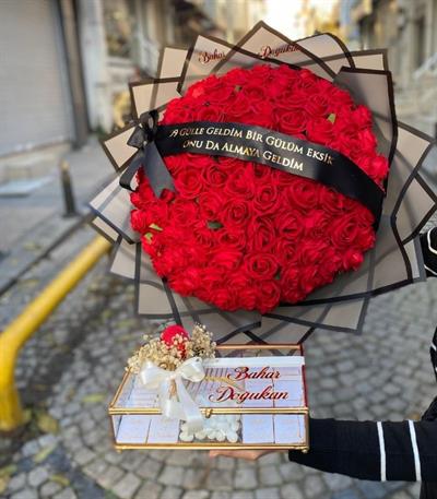 99 GÜL BUKETİ  KIRMIZI 