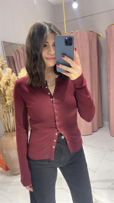 ÇITÇITLI BLUZ-BORDO