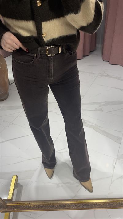 KEMERLİ BOL PAÇA JEAN-KAHVE