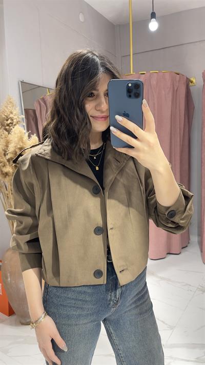 OVERSİZE SÜET BOMBER CEKET-KAHVERENGİ