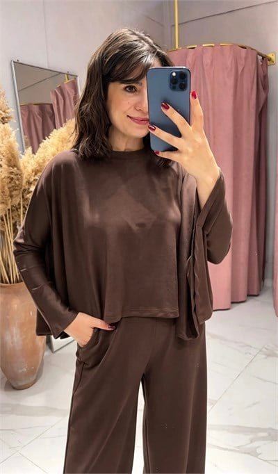 PANÇO DETAY MODAL TAKIM-KAHVERENGİ