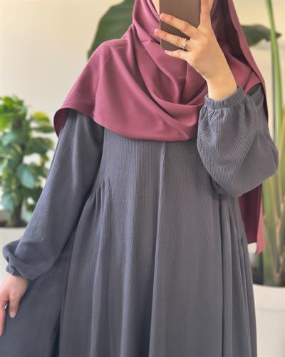 Leyla Triko Elbise - Antrasit