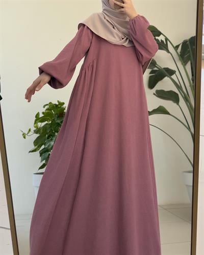 Leyla Triko Elbise - Gül kurusu