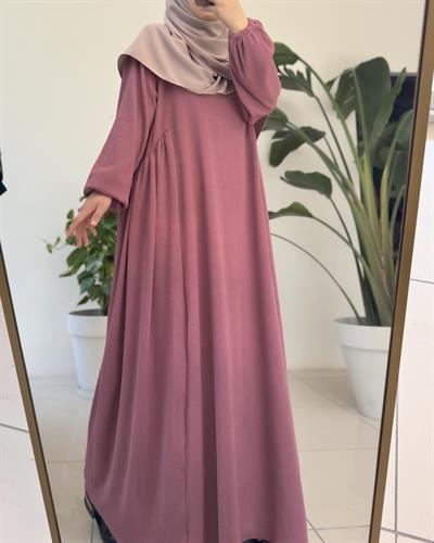 Leyla Triko Elbise - Gül kurusu