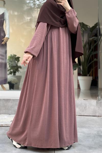 Leyla Triko Elbise - Rose