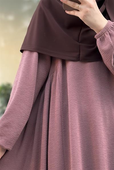 Leyla Triko Elbise - Rose