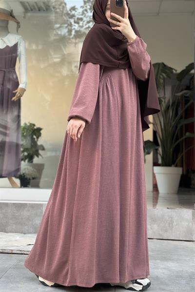 Leyla Triko Elbise - Rose