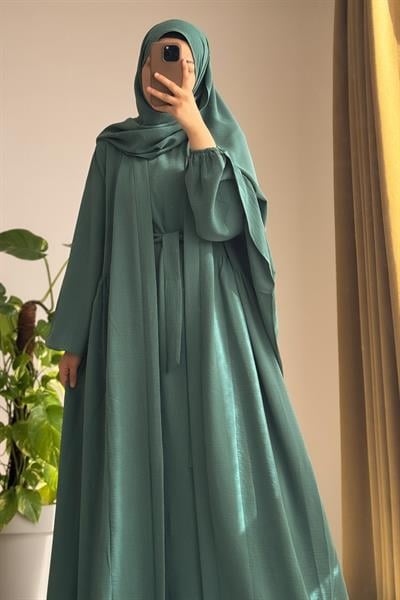 4lü Abaya Takım - Mint yeşil