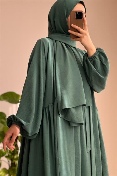 4lü Abaya Takım - Mint yeşil
