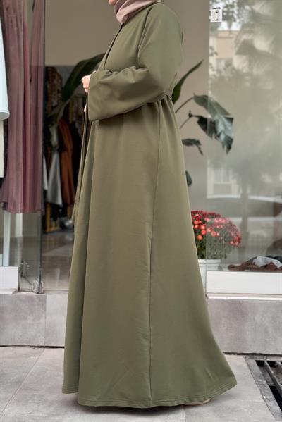 Abaya Kol Sweat/Ferace - Haki yeşil