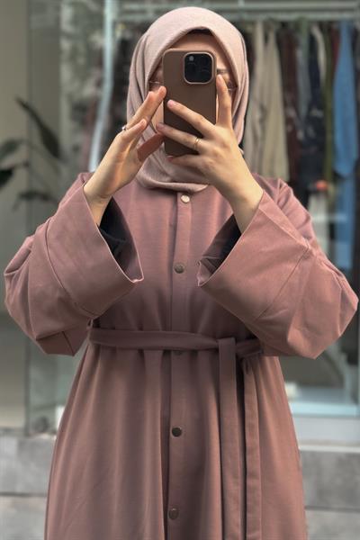 Abaya Kol Sweat/Ferace - Koyu vizon