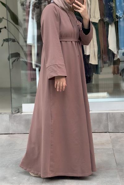 Abaya Kol Sweat/Ferace - Koyu vizon