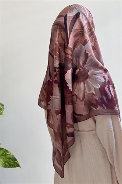 Aden Desen Pamuk Eşarp - Badem